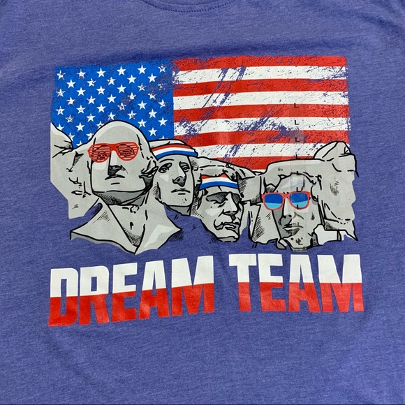Home of the Brave Dream Team Mt Rushmore Top Sz L - Picture 5 of 10